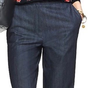 Kate Spade, Navy Dark rinsed high waisted trouser